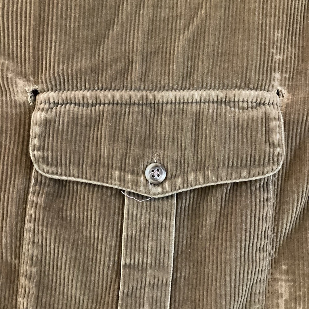 Vtg Polo Ralph Lauren Corduroy Elbow Patch Shirt Mens Large Brown Distressed 90s - Picture 10 of 14